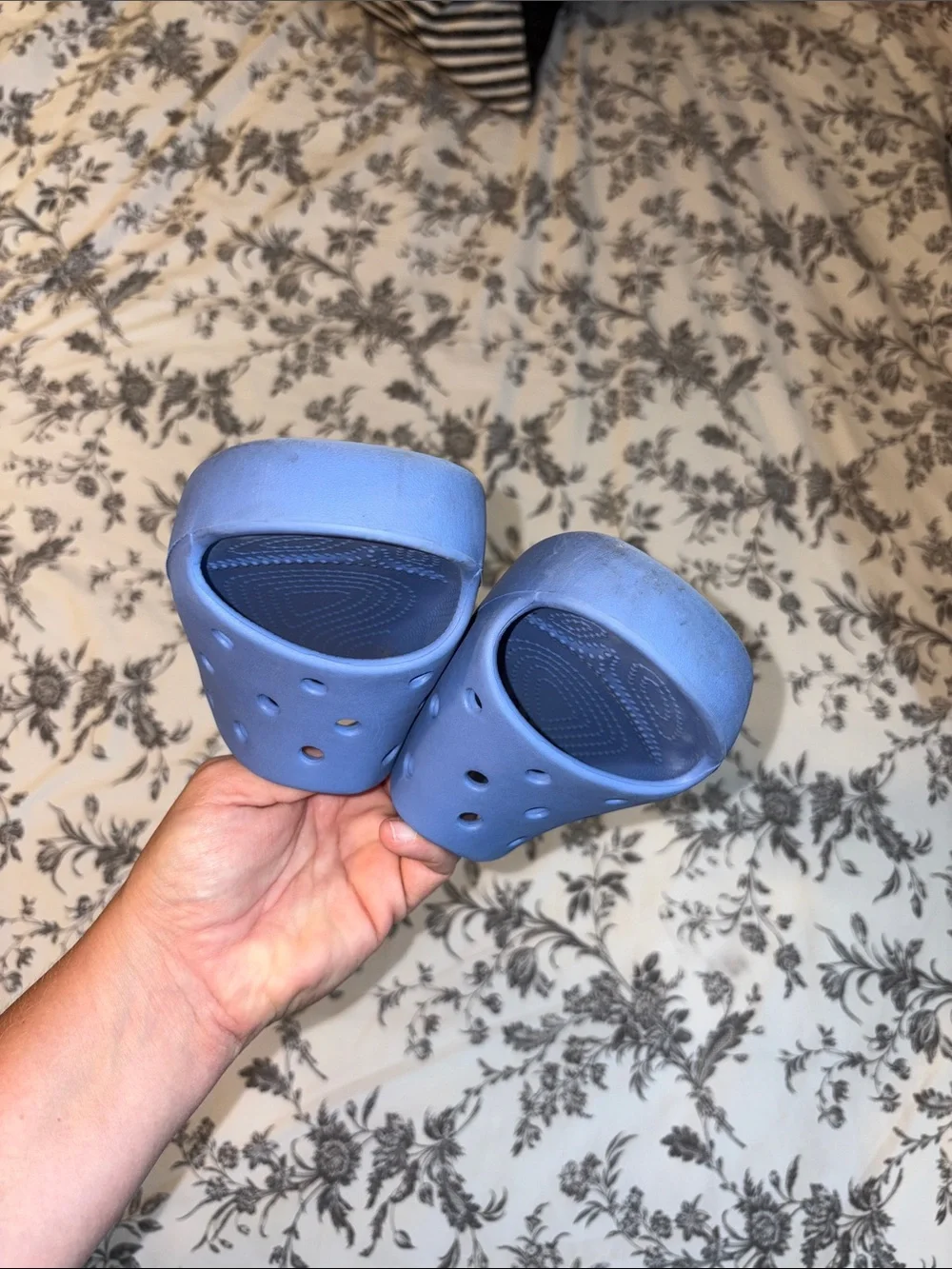CROCS platform - Kids Blue Slide Sandals